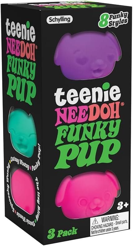 NeeDoh Teenie Funky Pups 3-Pack